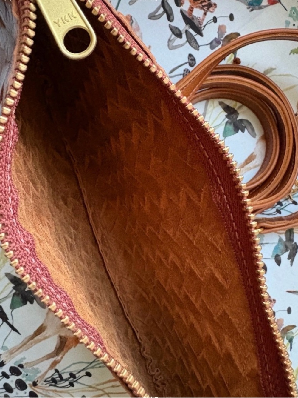 Satchel of Savannah piper cognac Woven Leather Shoulder Bag in Brown - Picture 2 of 5